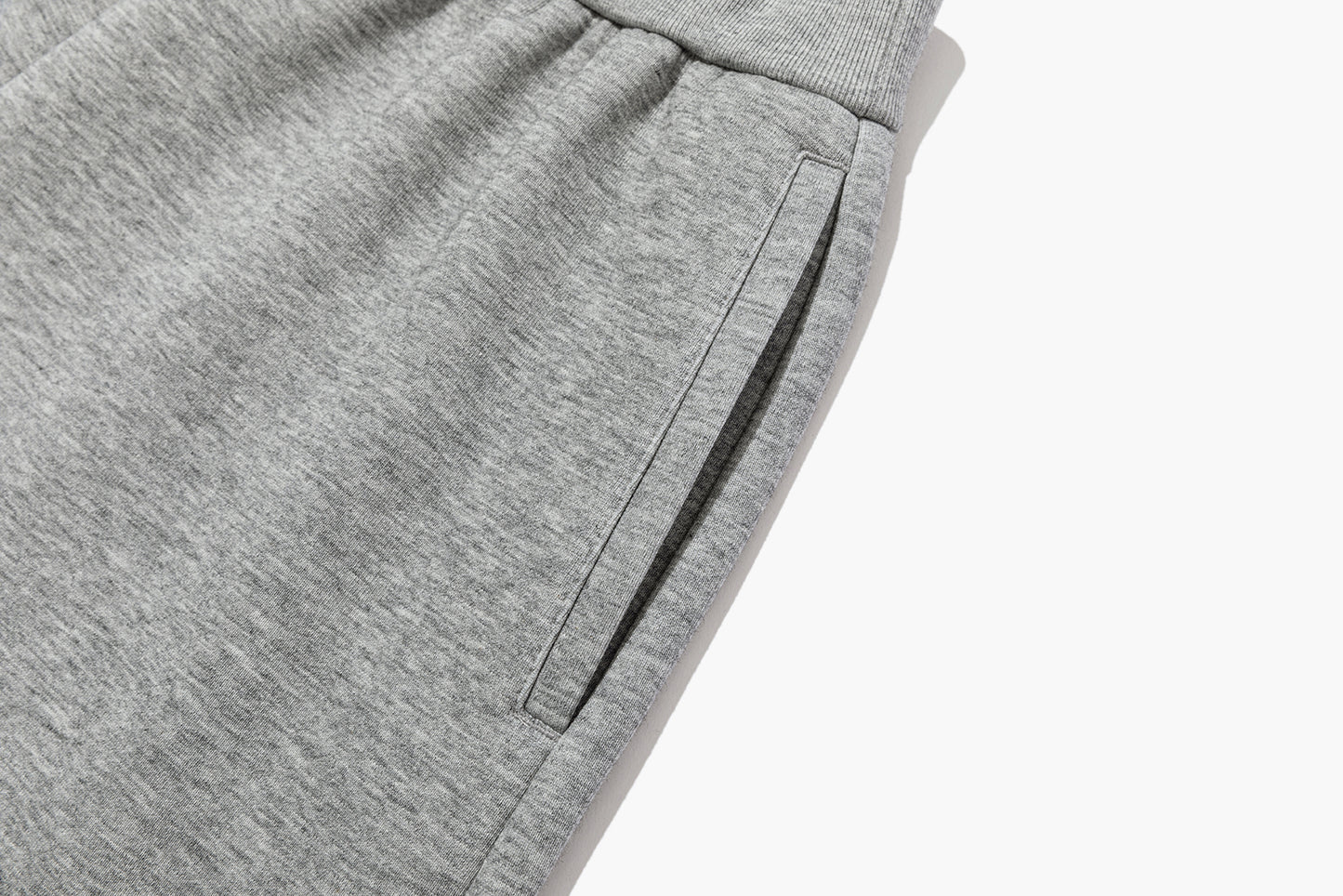 13DE MARZO Lace Trim Crop Sweatpants Grey