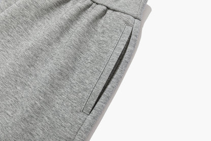 13DE MARZO Lace Trim Crop Sweatpants Grey