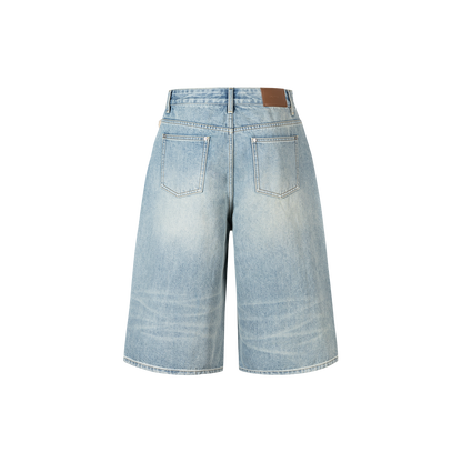 13DE MARZO Star Embellished Cropped Jeans Blue