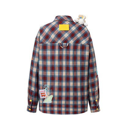 13DE MARZO Flight Bear Badge Check Shirt - 13DE MARZO