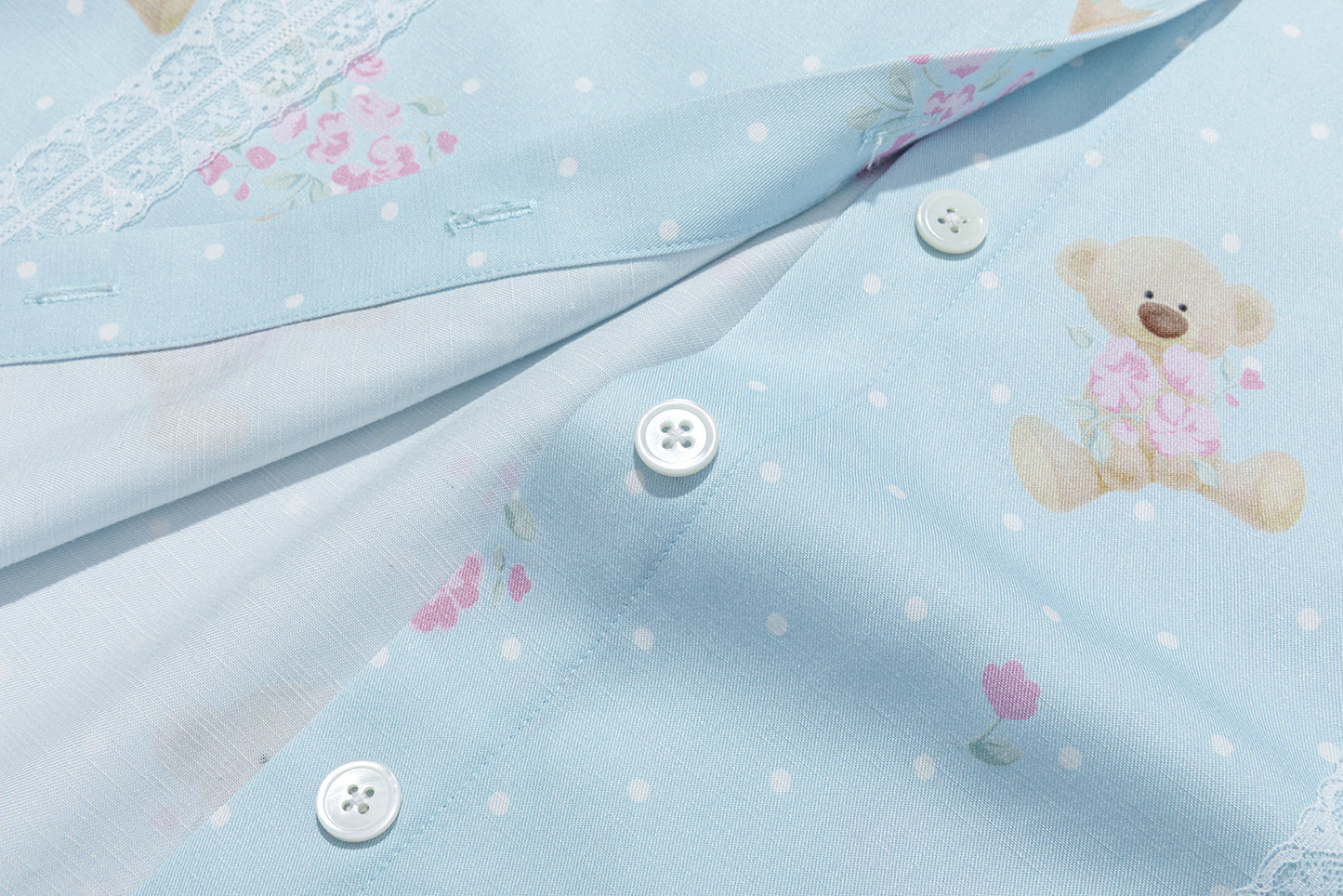 13DE MARZO All-Over Floral Print Shirt Blue
