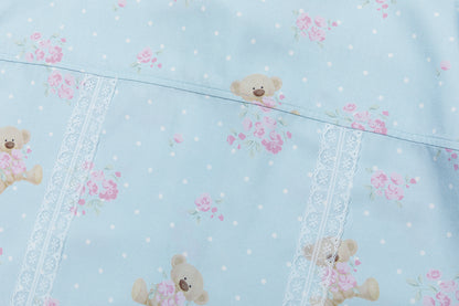 13DE MARZO All-Over Floral Print Shirt Blue