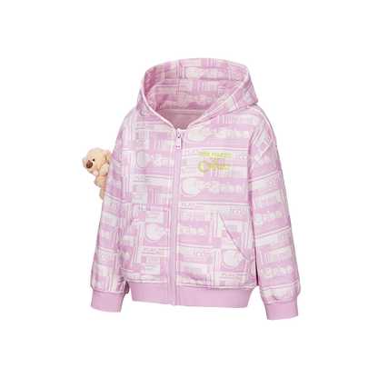 13DE MARZO BabyBear Bubblegum Zipup Hoodie Pink
