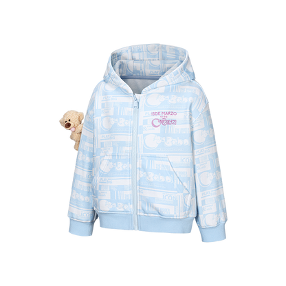 13DE MARZO BabyBear Bubblegum Zipup Hoodie Blue