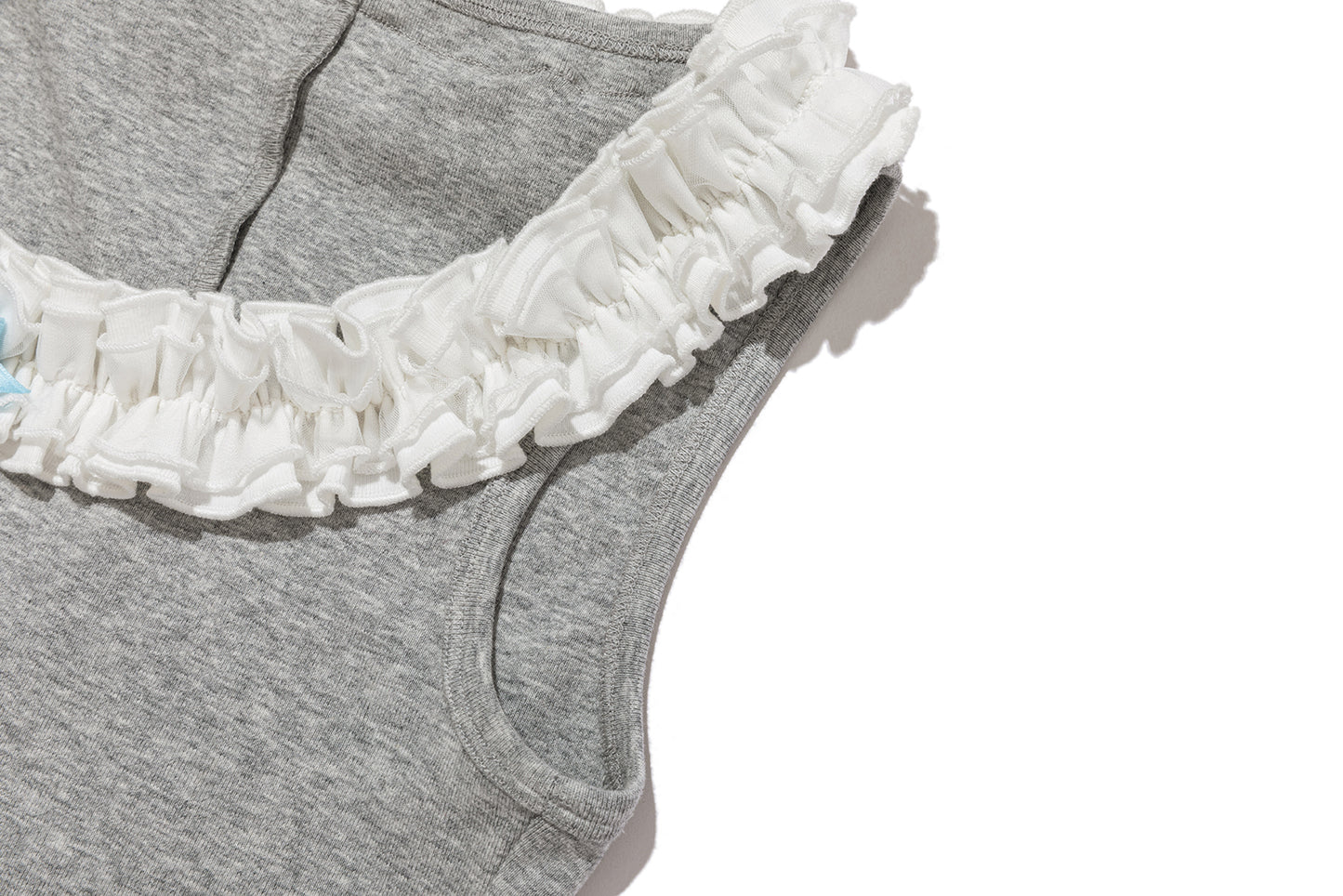 13DE MARZO Ruffle Collar Camisole Grey