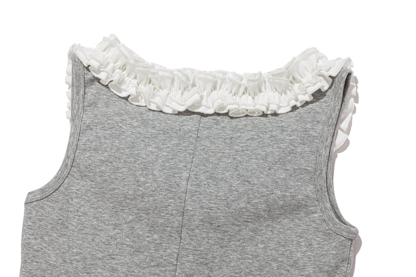 13DE MARZO Ruffle Collar Camisole Grey