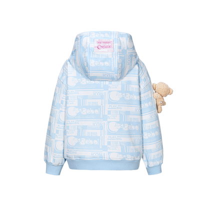 13DE MARZO BabyBear Bubblegum Zipup Hoodie Blue