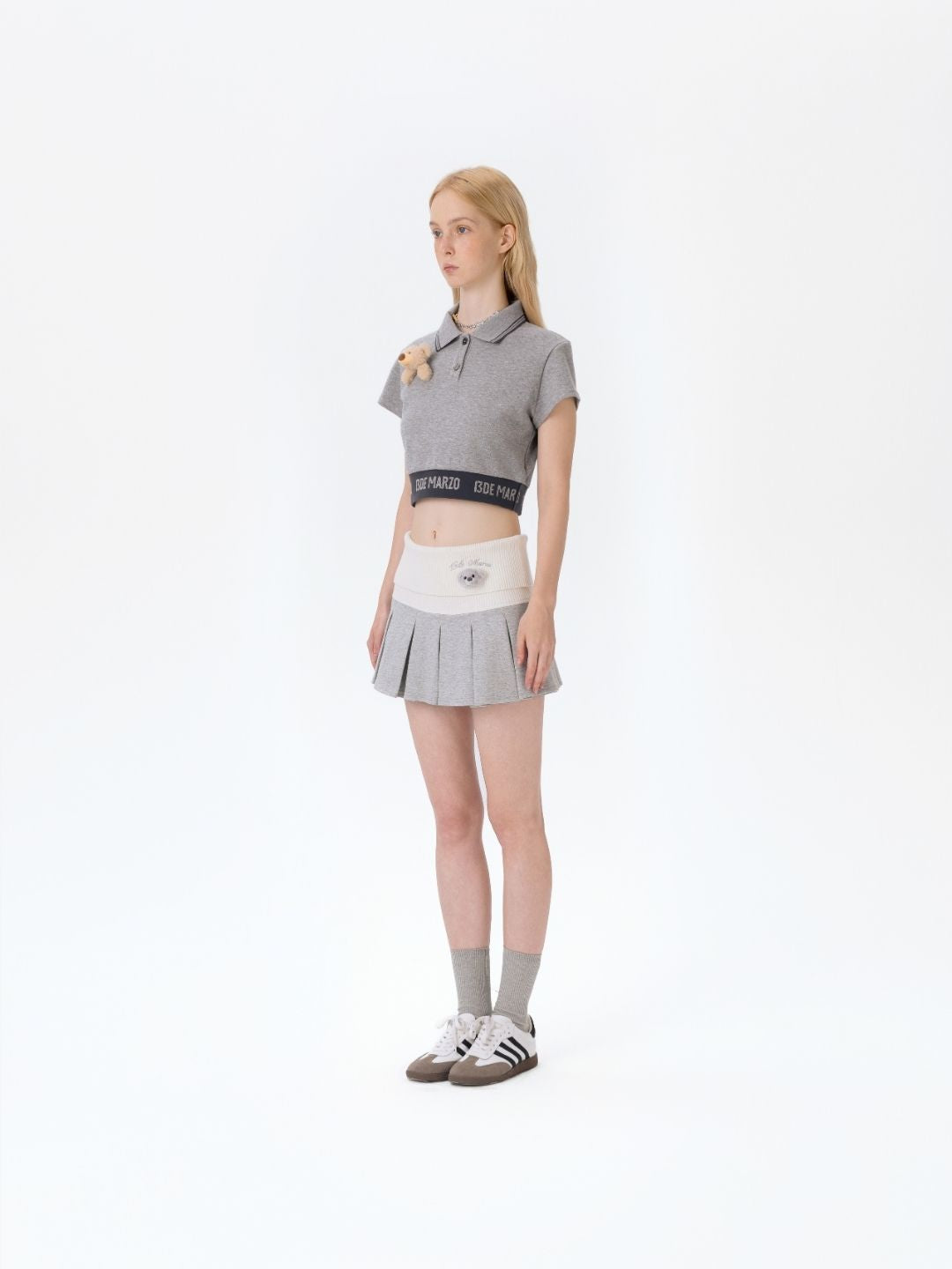 13DE MARZO Bear Head Upper Skirt Grey - 13DE MARZO