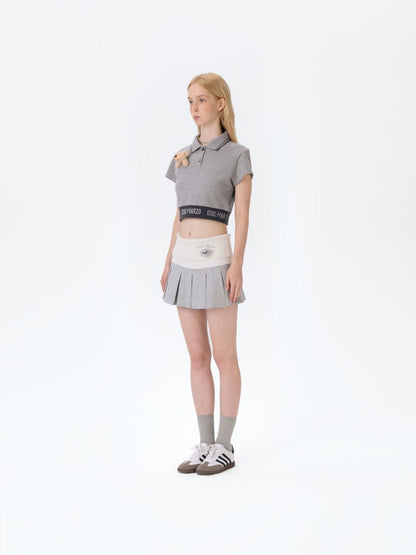 13DE MARZO Bear Head Upper Skirt Grey - 13DE MARZO