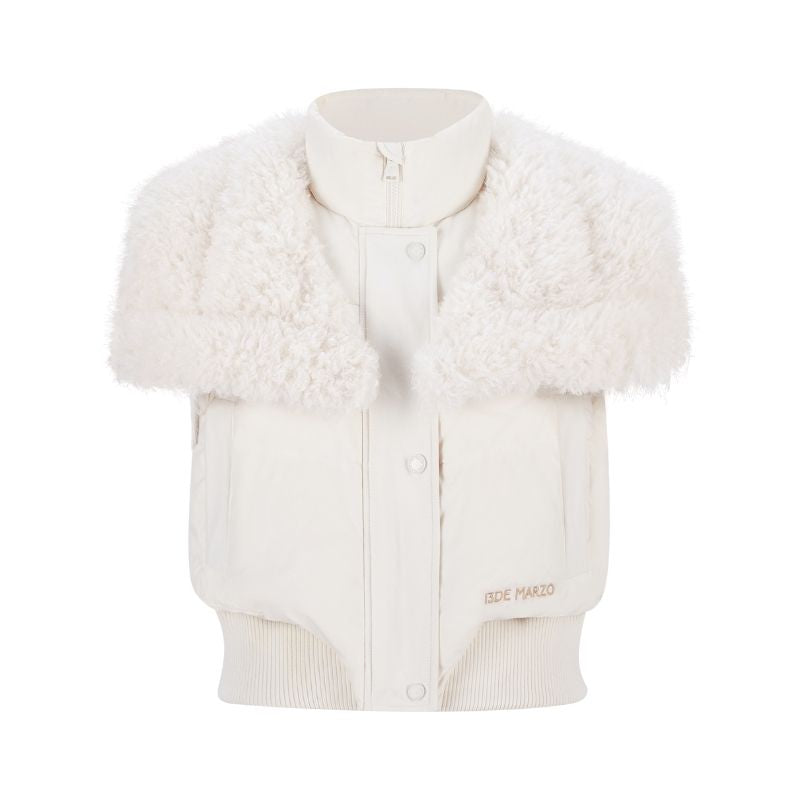13DE MARZO Doozoo Detachable Short Down Jacket Beige - 13DE MARZO