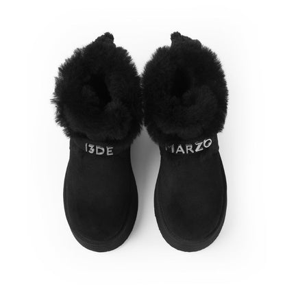 13DE MARZO Bear Plush Snow Boots Black - 13DE MARZO