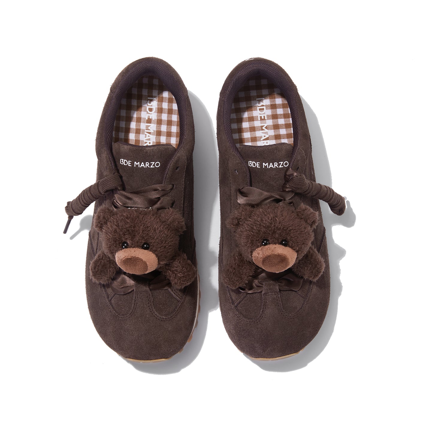 13DE MARZO Round-Toe Casual Sneakers Brown