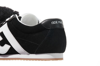 13DE MARZO Casual Retro Jogging Shoes Black