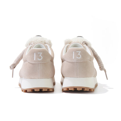 13DE MARZO Round-Toe Casual Sneakers Khaki