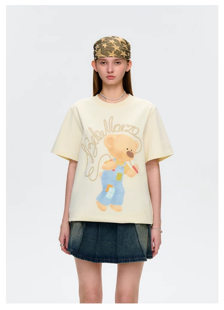 13DE MARZO Skipping Bear T-Shirt - 13DE MARZO