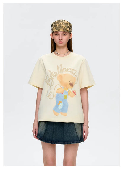 13DE MARZO Skipping Bear T-Shirt - 13DE MARZO