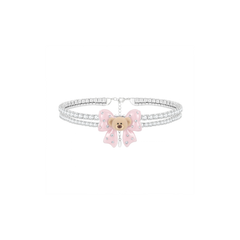 13DE MARZO Mini Bear Bow Choker Pink
