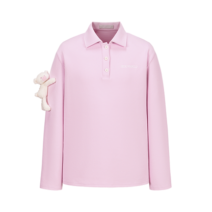 13DE MARZO Bear Polo T-shirt Pink