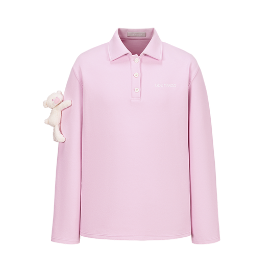13DE MARZO Bear Polo T-shirt Pink
