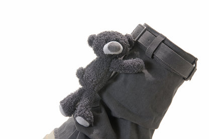 13DE MARZO Detachable Platform Canvas Slouch Boots Dark Grey