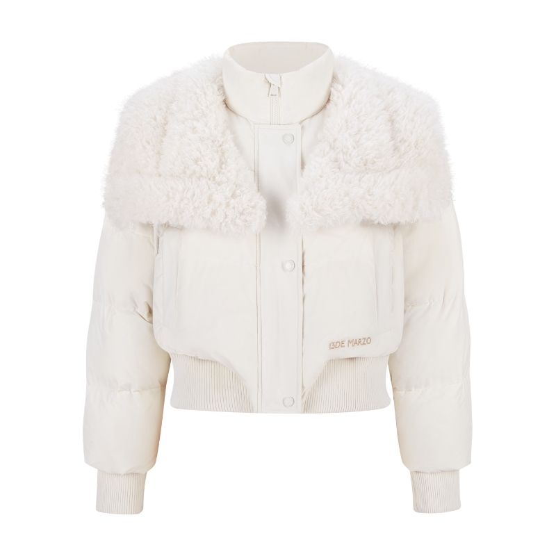 13DE MARZO Doozoo Detachable Short Down Jacket Beige - 13DE MARZO