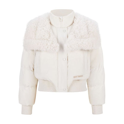 13DE MARZO Doozoo Detachable Short Down Jacket Beige - 13DE MARZO