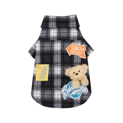 13DE MARZO Travel Bear Pet Shirt Black