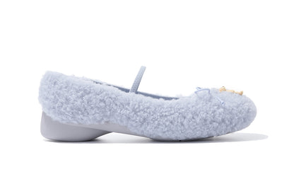 13DE MARZO Furry Ballet Mary Janes Blue