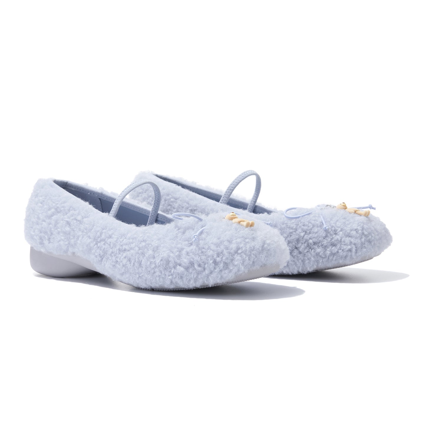 13DE MARZO Furry Ballet Mary Janes Blue