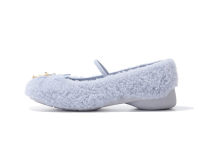 13DE MARZO Furry Ballet Mary Janes Blue