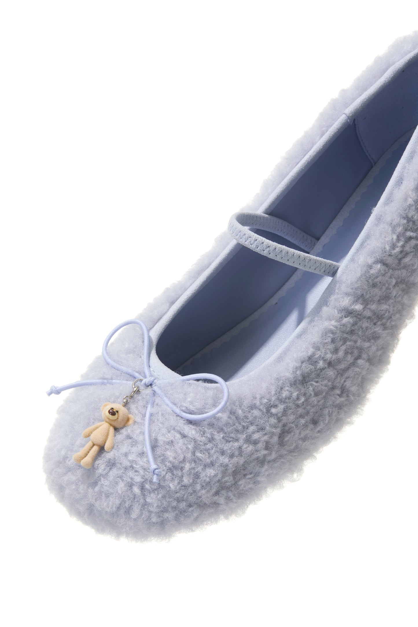 13DE MARZO Furry Ballet Mary Janes Blue