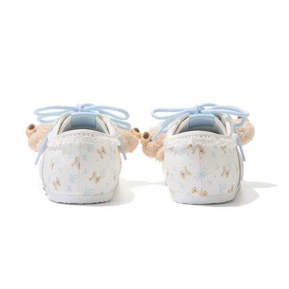 13DE MARZO Floral Bear Canvas Shoes Blue