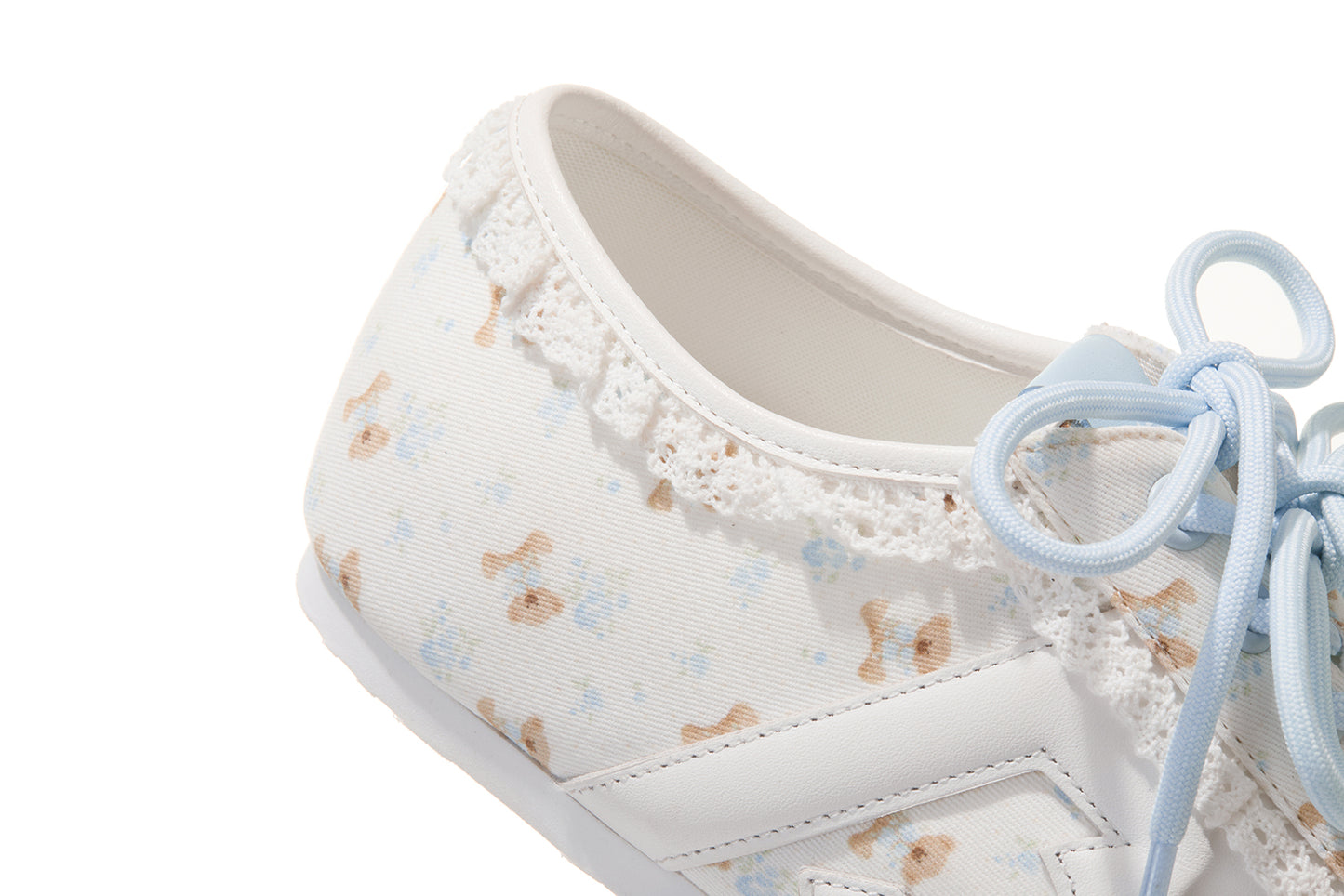 13DE MARZO Floral Bear Canvas Shoes Blue