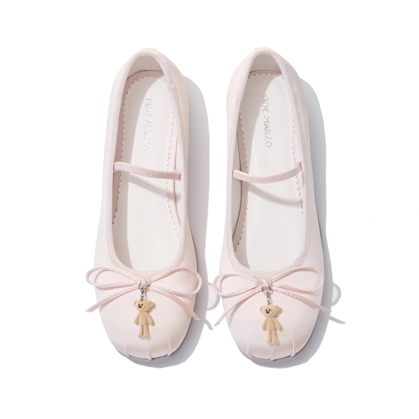13DE MARZO Stain Ballet Mary Janes Pink