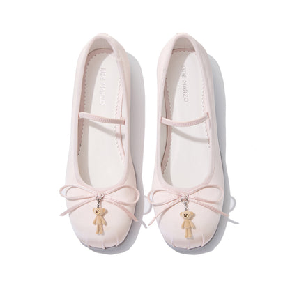 13DE MARZO Stain Ballet Mary Janes Pink