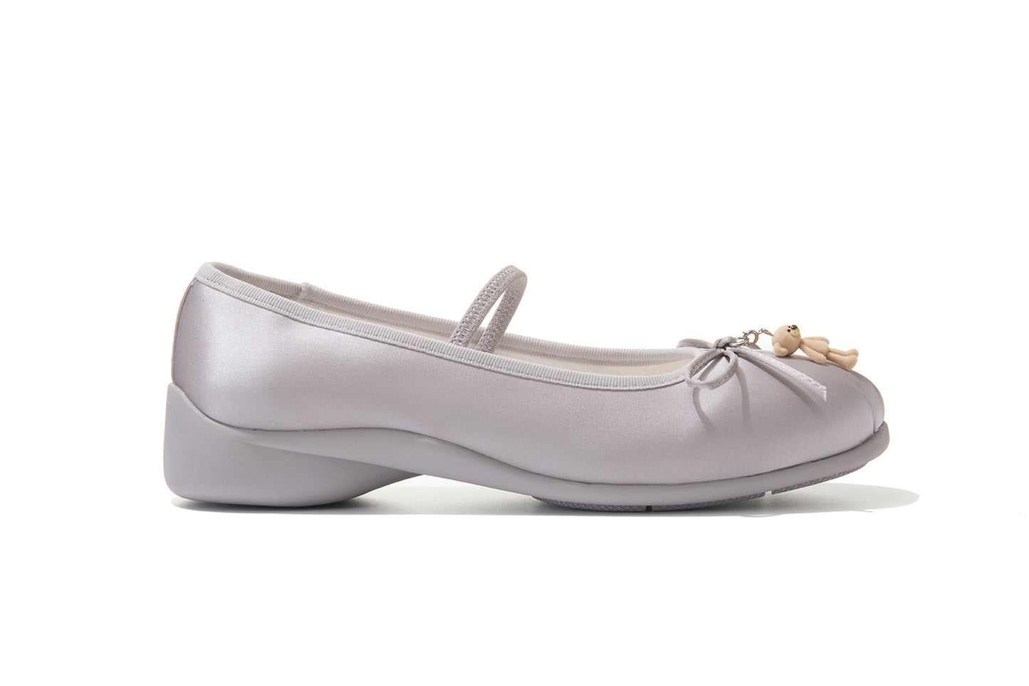 13DE MARZO Stain Ballet Mary Janes Silver