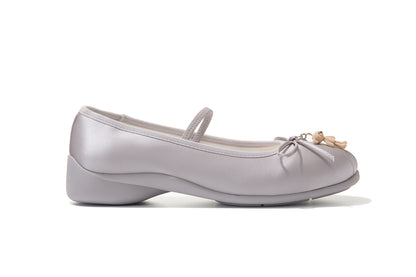 13DE MARZO Stain Ballet Mary Janes Silver