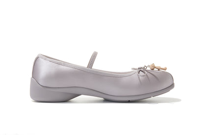 13DE MARZO Stain Ballet Mary Janes Silver