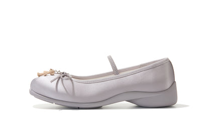 13DE MARZO Stain Ballet Mary Janes Silver