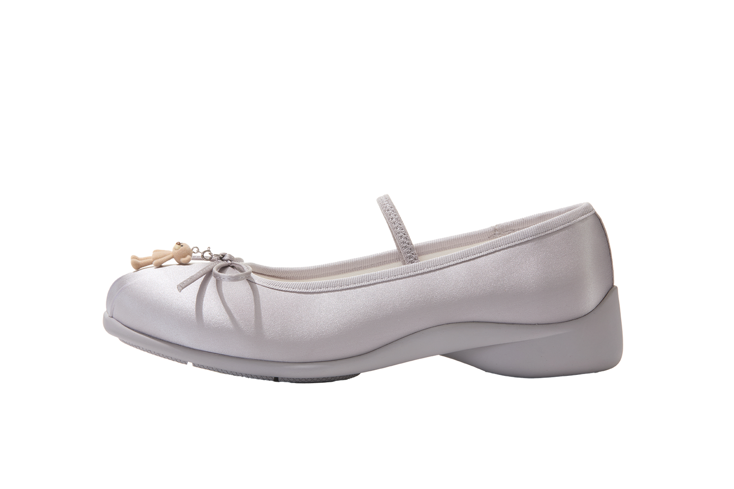 13DE MARZO Stain Ballet Mary Janes Silver