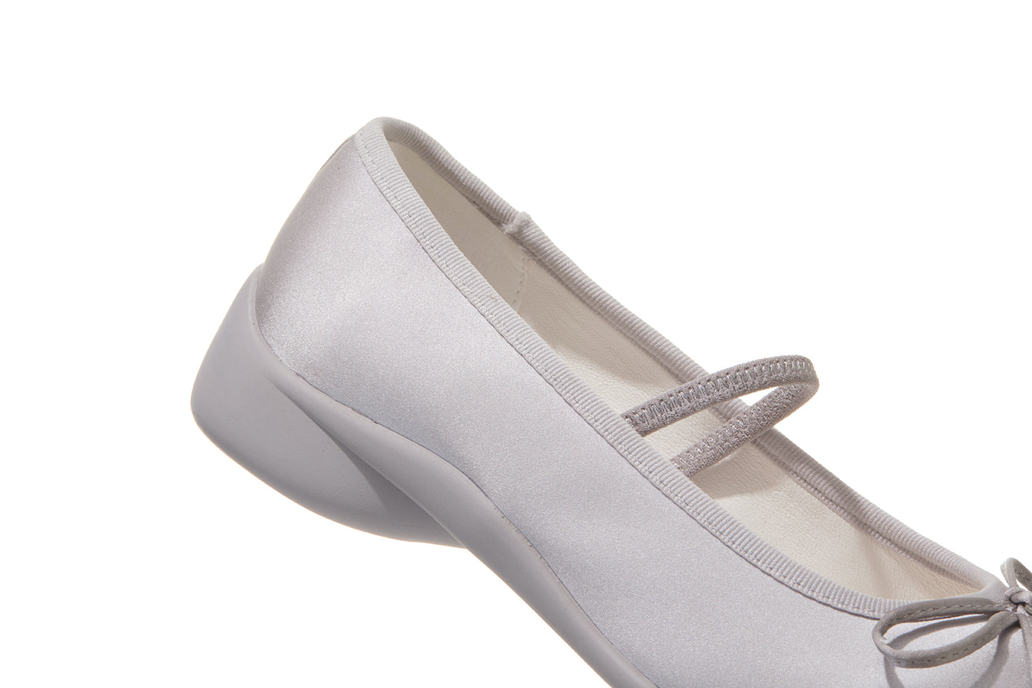 13DE MARZO Stain Ballet Mary Janes Silver