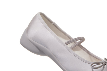 13DE MARZO Stain Ballet Mary Janes Silver