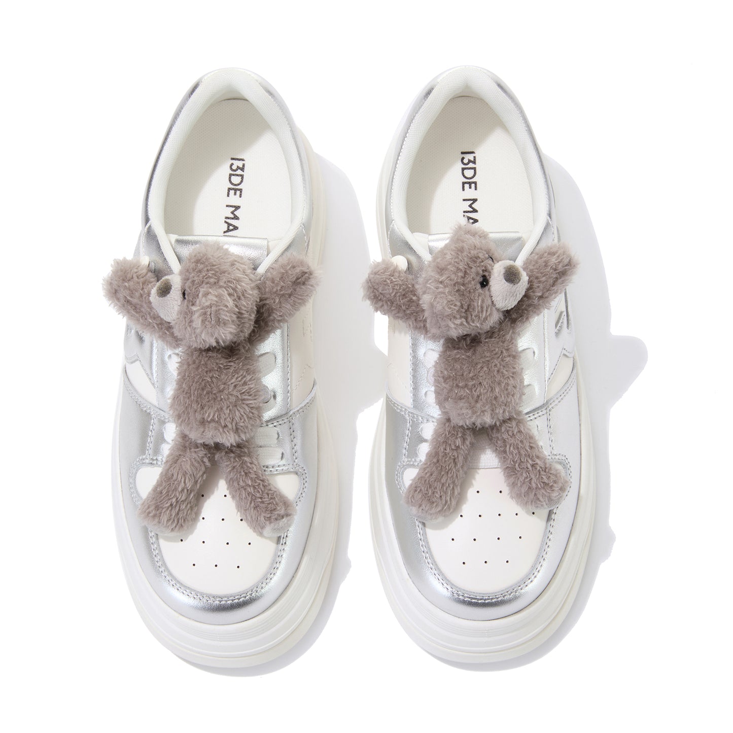 13DE MARZO Casual Platform Sneakers Silver