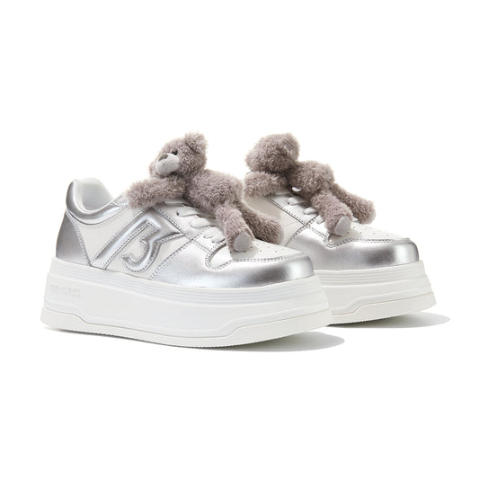 13DE MARZO Casual Platform Sneakers Silver
