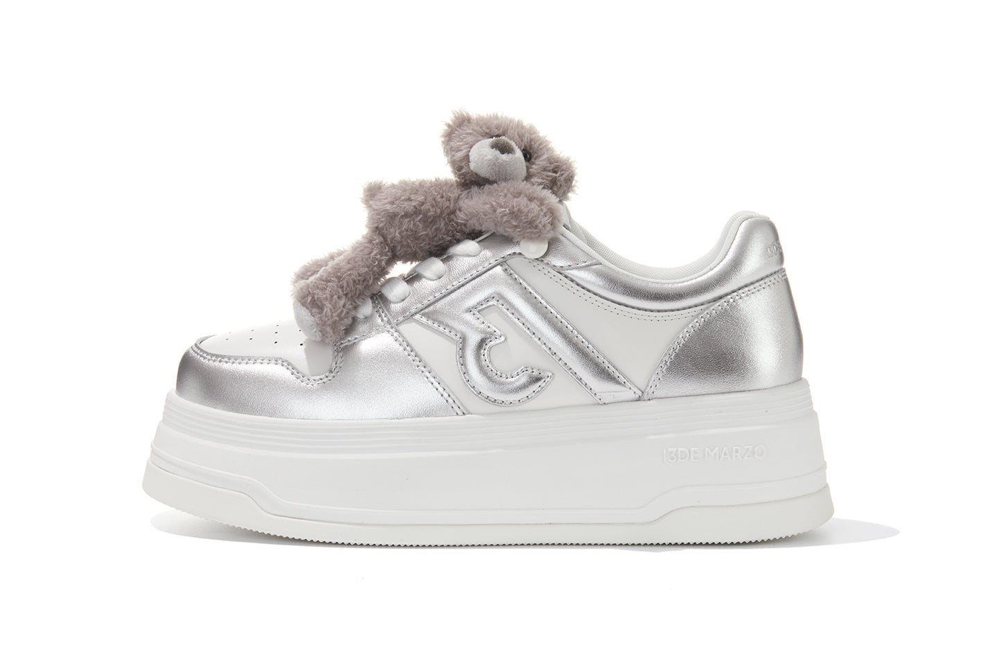 13DE MARZO Casual Platform Sneakers Silver