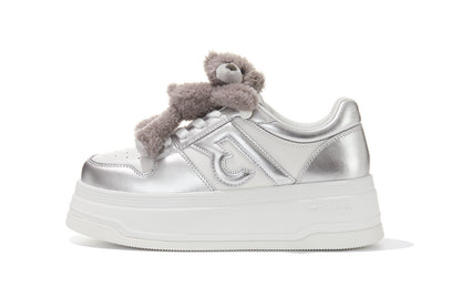 13DE MARZO Casual Platform Sneakers Silver