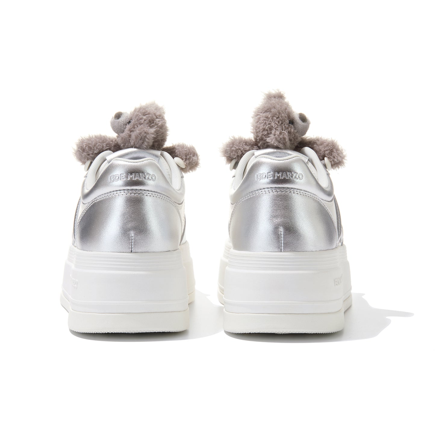 13DE MARZO Casual Platform Sneakers Silver