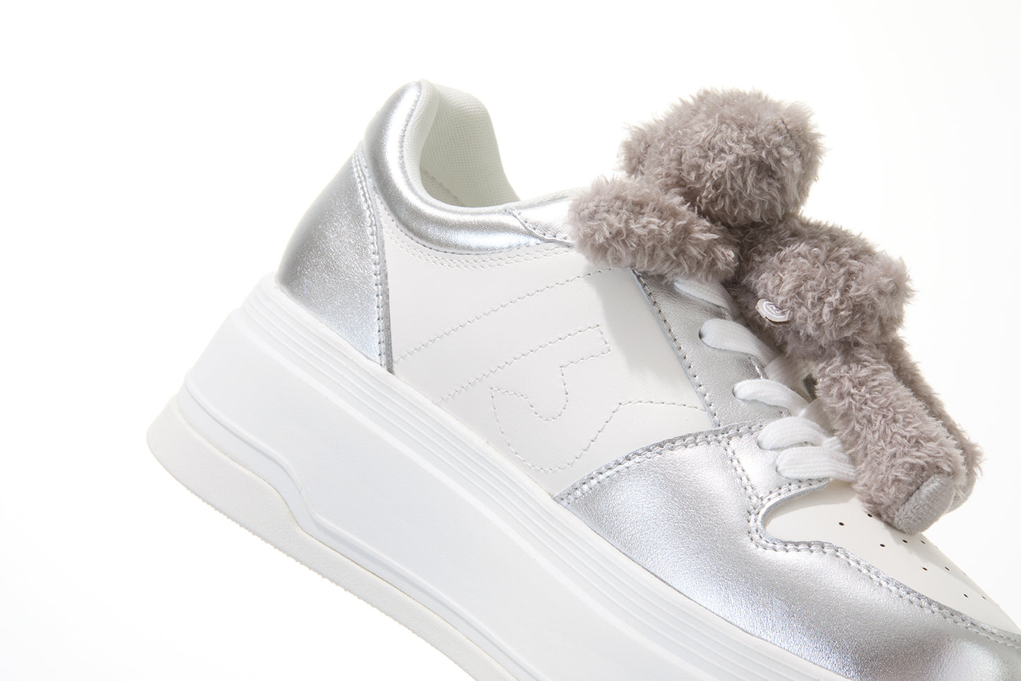 13DE MARZO Casual Platform Sneakers Silver