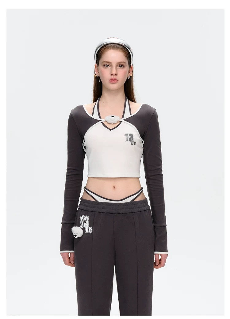 13DE MARZO Faux Two-Piece Vintage Long Sleeve - 13DE MARZO