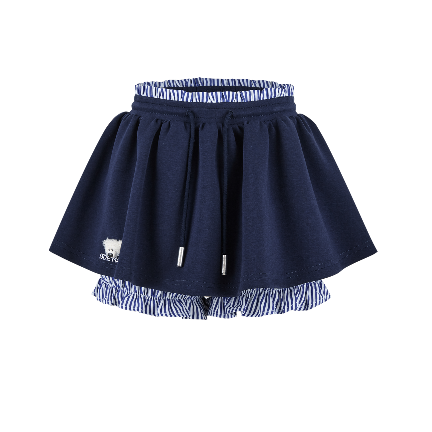 13DE MARZO Lines Bear Dress Navy Blue